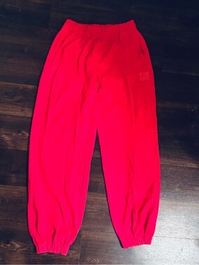 Pink Elastic-Waist For Days Organic Cotton Jogger Sweatpants